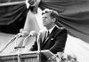 JFK Behind Podium